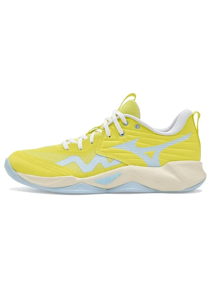 Кроссовки для волейбола Wave Momentum 4 Pro Mizuno — изображение 4 из 4, желтый/синий