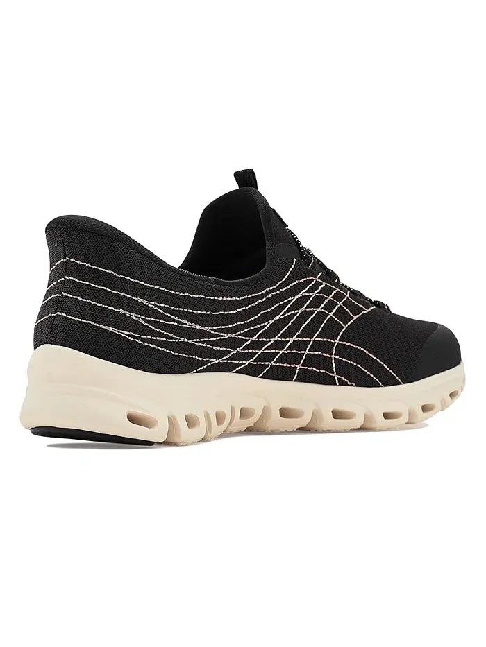 Кроссовки Skechers Glide-Step Hands Free Slip-ins Prismatic — изображение 3 из 4, черный/черный