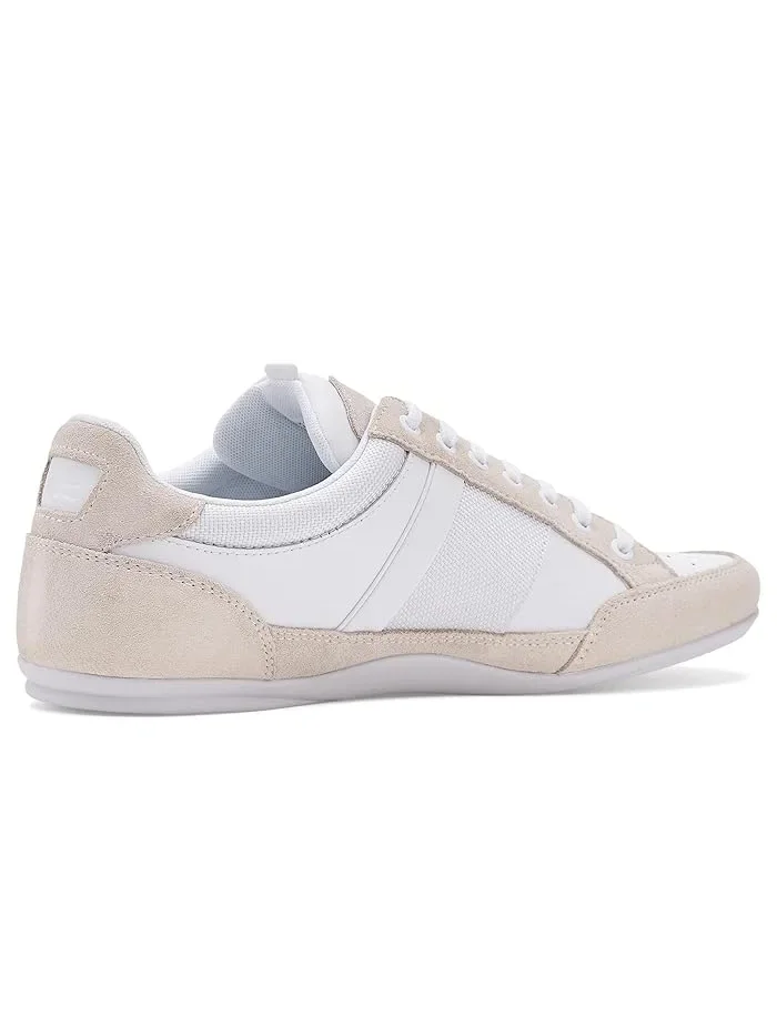 Кроссовки на шнуровке Chaymon Suede Lacoste — изображение 3 из 4, белый