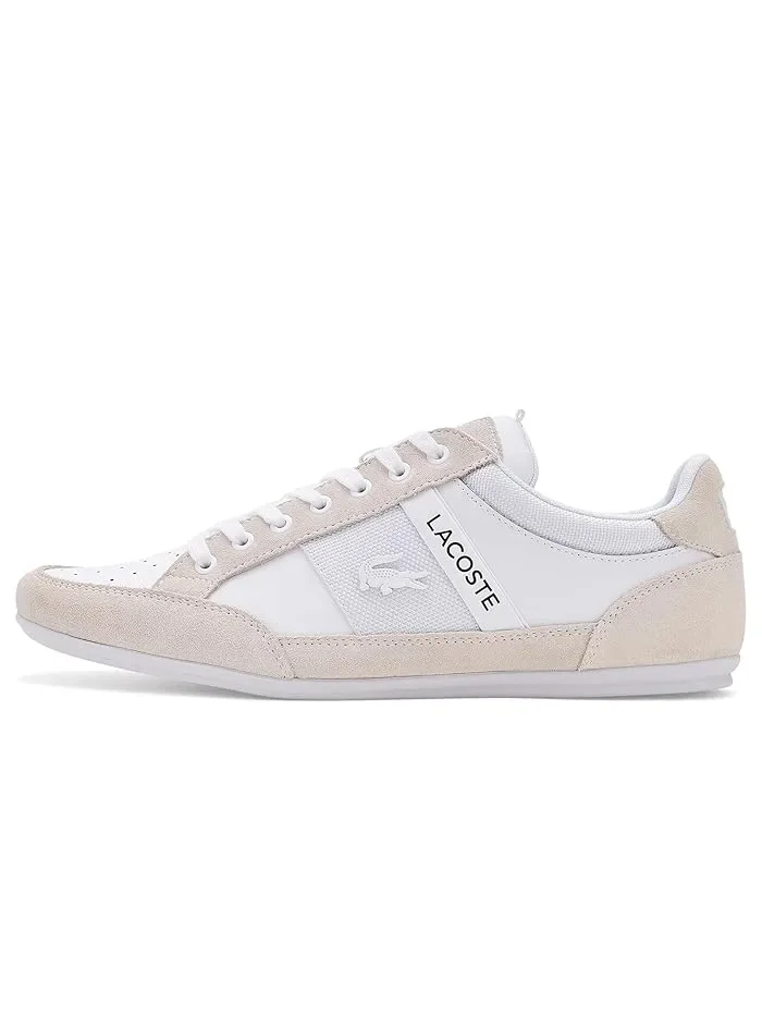 Кроссовки на шнуровке Chaymon Suede Lacoste — изображение 4 из 4, белый
