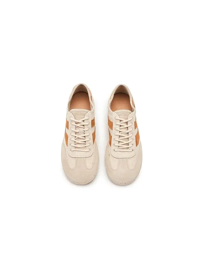 Кроссовки кожаные Oasis Espadrille II Vince — изображение 2 из 4, золотистый