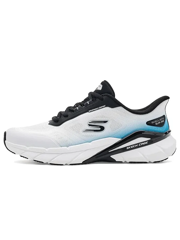 Кроссовки с технологией Hands Free Slip-In Skech Cage SKECHERS — изображение 4 из 4, белый//синий