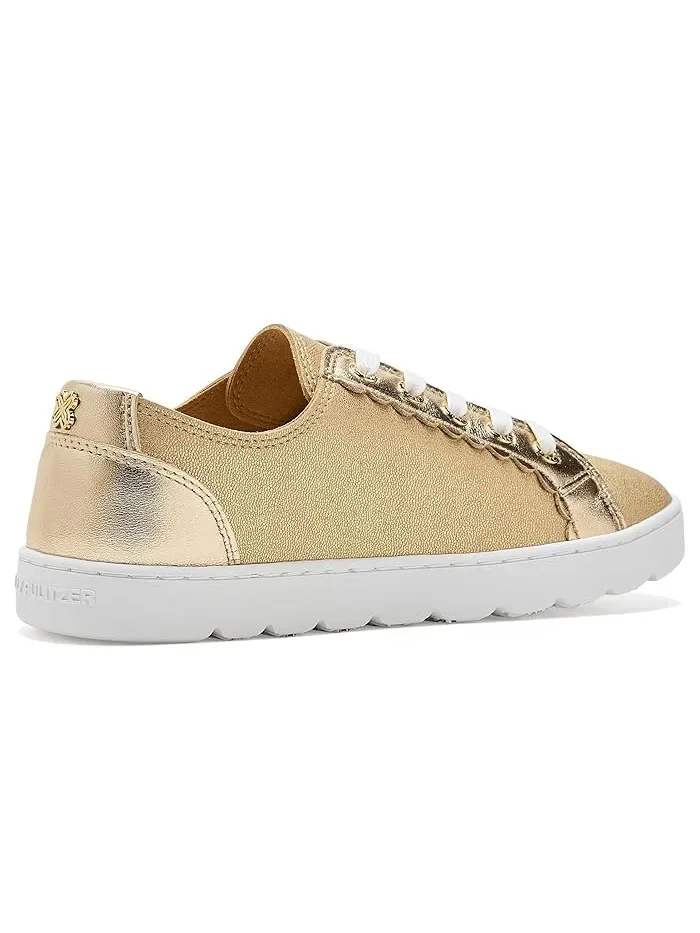 Кроссовки на шнуровке The Lilly Sneakers Lilly Pulitzer — изображение 3 из 4, золотистый металлик