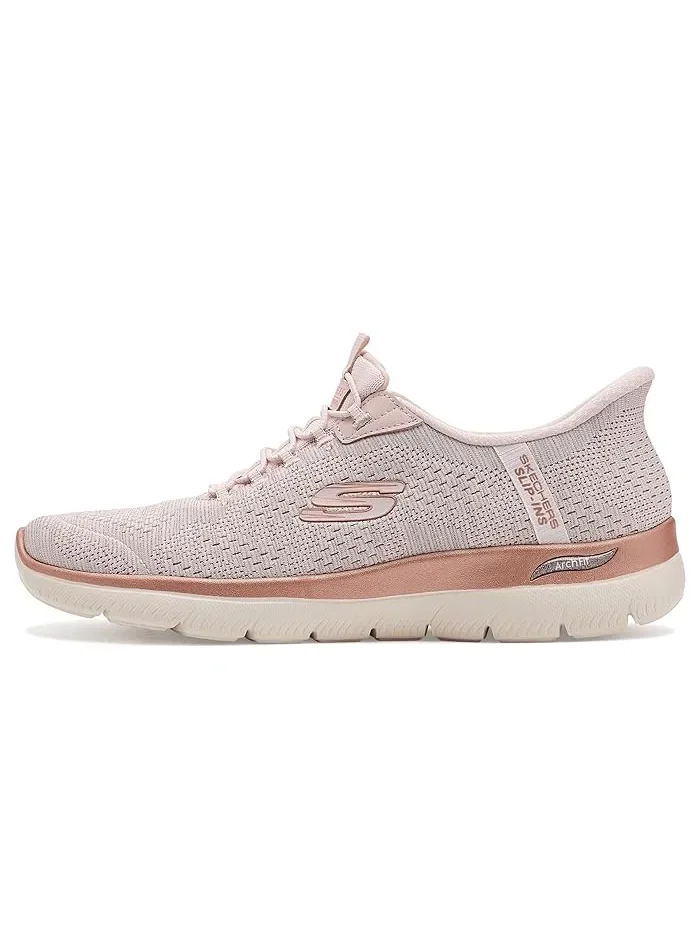 Кроссовки с поддержкой свода стопы Arch Fit Summits - Soft Shimmer Hands Free Slip-ins SKECHERS — изображение 4 из 4, розовый