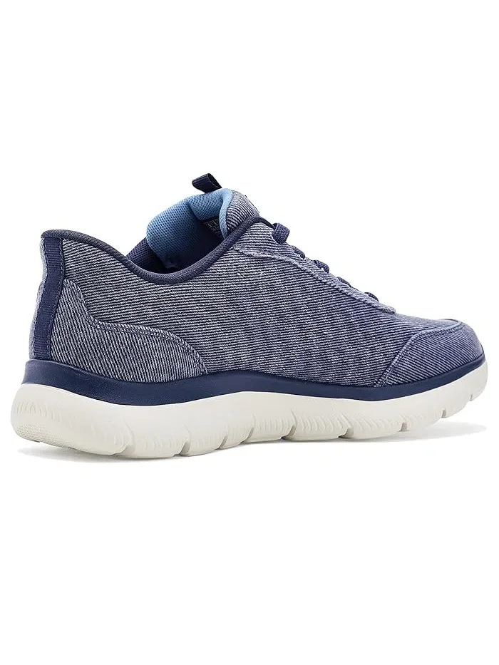 Кроссовки с технологией Hands Free Slip-In Summits Canvas SKECHERS — изображение 3 из 4, темно-синий