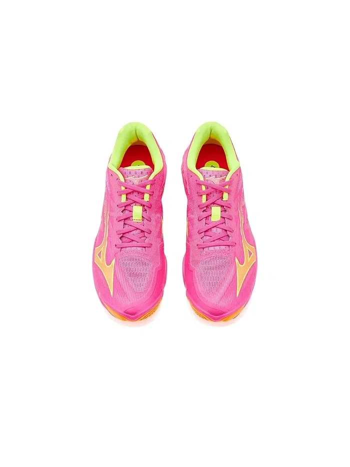 Кроссовки для волейбола Wave Lightning Elite Mizuno — изображение 2 из 4, розовый/желтый