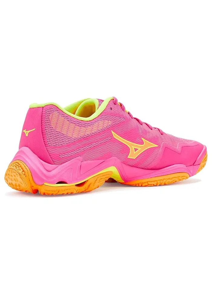 Кроссовки для волейбола Wave Lightning Elite Mizuno — изображение 3 из 4, розовый/желтый