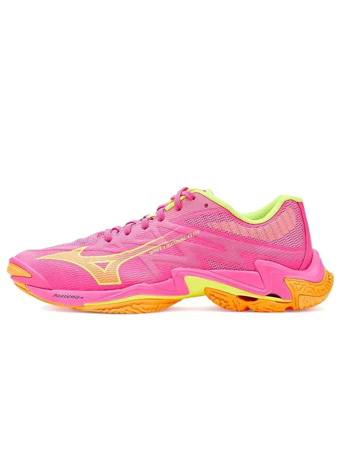Кроссовки для волейбола Wave Lightning Elite Mizuno — изображение 4 из 4, розовый/желтый