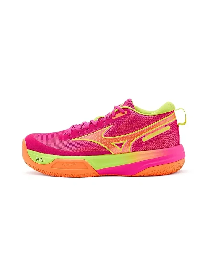 Кроссовки для прыжков Mizuno Neo Jump — изображение 4 из 4, розовый/желтый