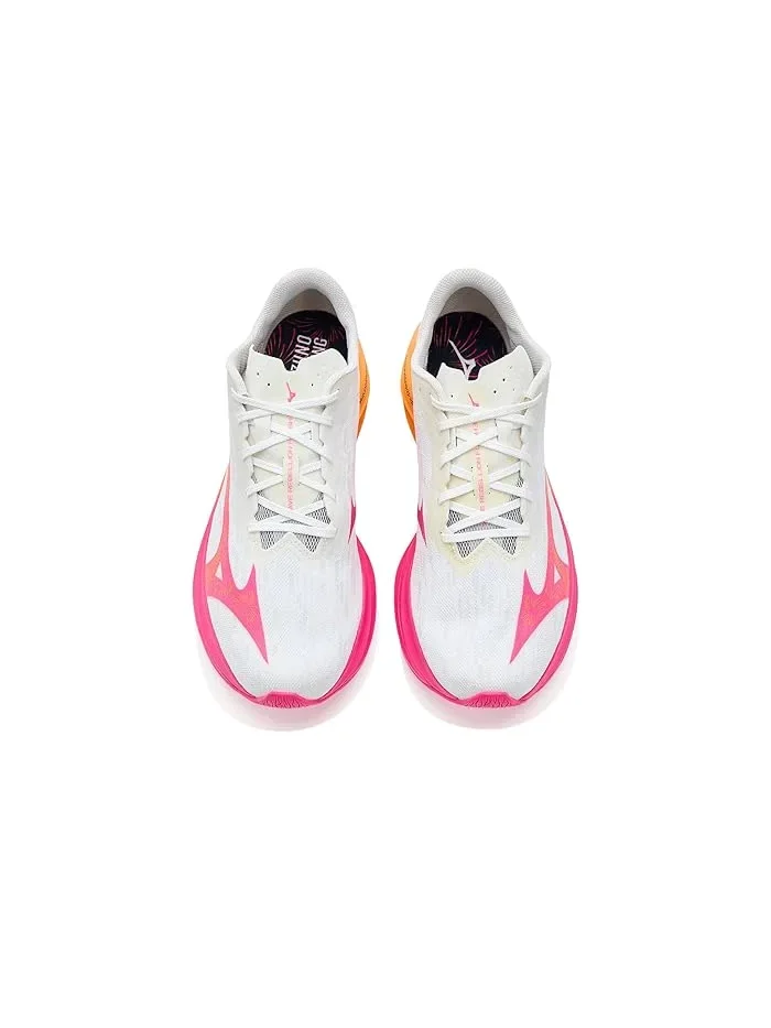 Кроссовки беговые Wave Rebellion Flash 3 Mizuno — изображение 2 из 4, белый/розовый