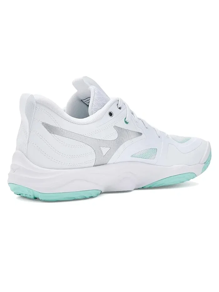 Кроссовки для волейбола Wave Momentum 4 Elite Mizuno — изображение 3 из 4, белый/синий