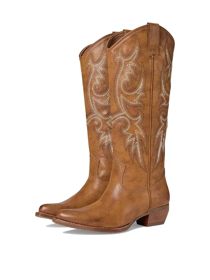 Сапоги с вышивкой Irlene Tall Deco Stitch FRYE AND CO. — коричневый