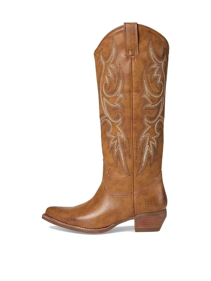 Сапоги с вышивкой Irlene Tall Deco Stitch FRYE AND CO. — изображение 4 из 4, карамель