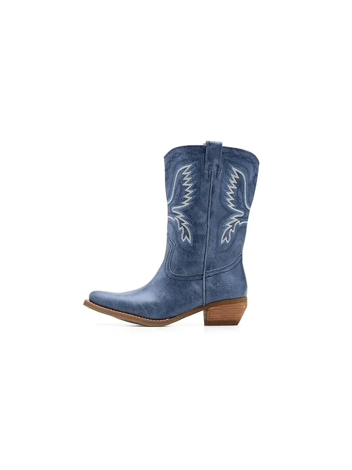 Сапоги Western с декором Irlene Short Deco Stitch FRYE AND CO. — изображение 4 из 4, джинсовый синий синий