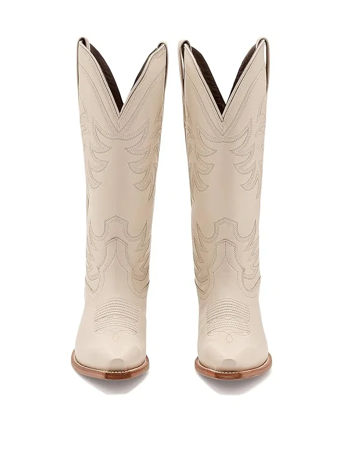 Сапоги женские Tecovas The Annie Wide Calf — изображение 2 из 4, кость