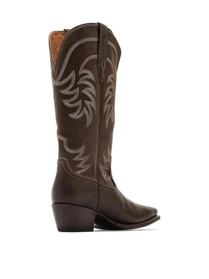 Сапоги ковбойские широкие The Annie Wide Calf Tecovas — изображение 3 из 4, кофе