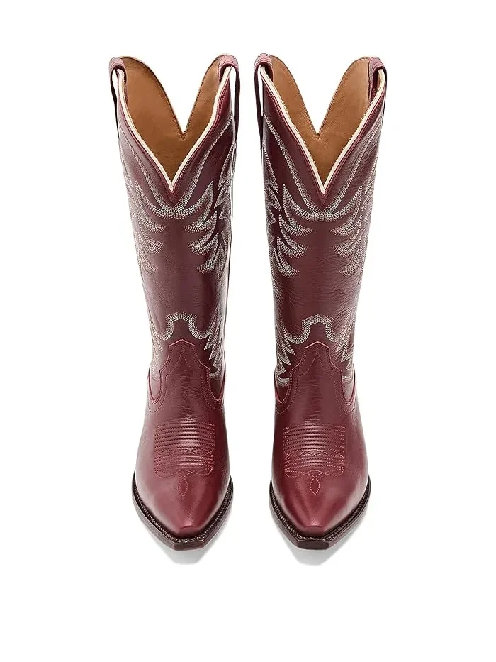 Ковбойские сапоги The Annie Wide Calf Tecovas — изображение 2 из 4, алый