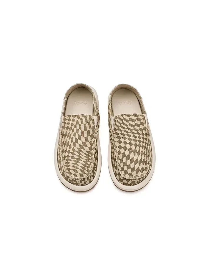 Ботинки повседневные Donny Novelty Sanuk, San Diego Check — изображение 2 из 4, узор в клетку