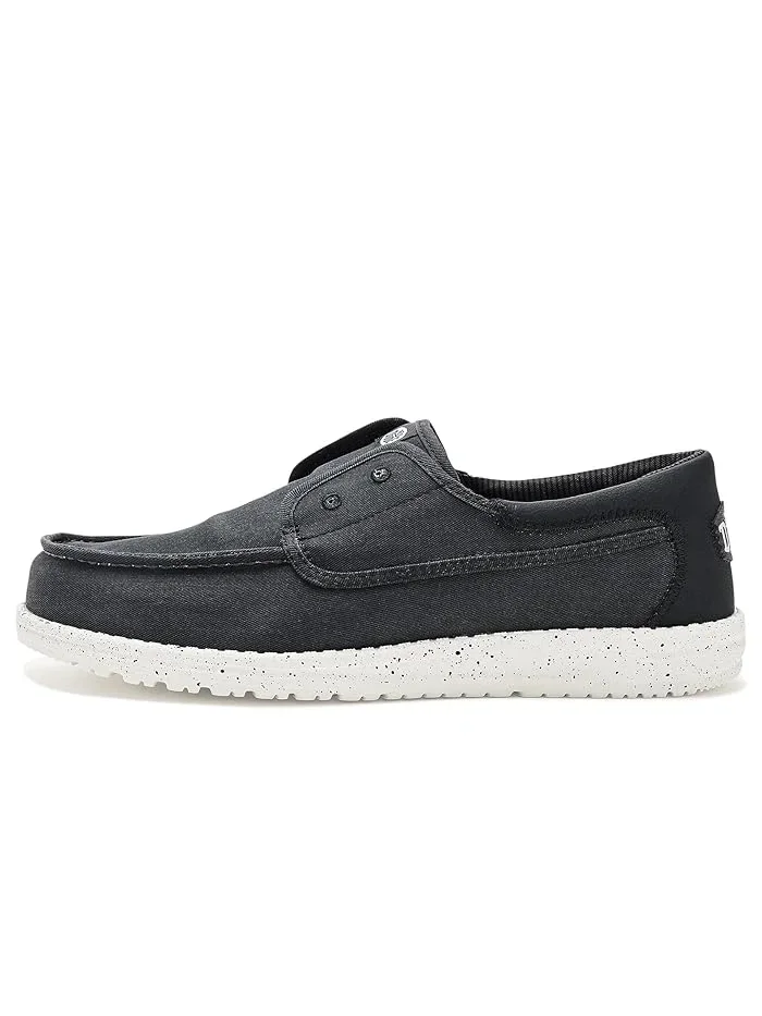 Ботинки Wally Cru Stretch Canvas Hey Dude — изображение 4 из 4, черный/белый