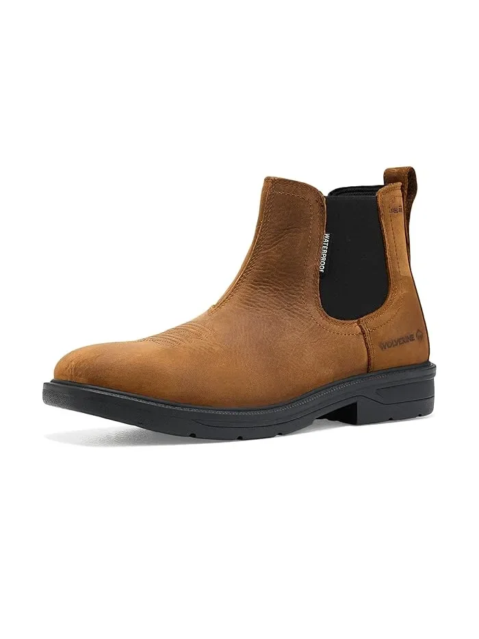 Ботинки рабочие Rancher Level Chelsea Slip-on стальной носок Wolverine — изображение 1 из 4, черный