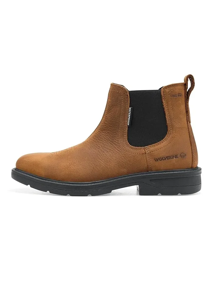 Ботинки рабочие Rancher Level Chelsea Slip-on стальной носок Wolverine — изображение 4 из 4, черный
