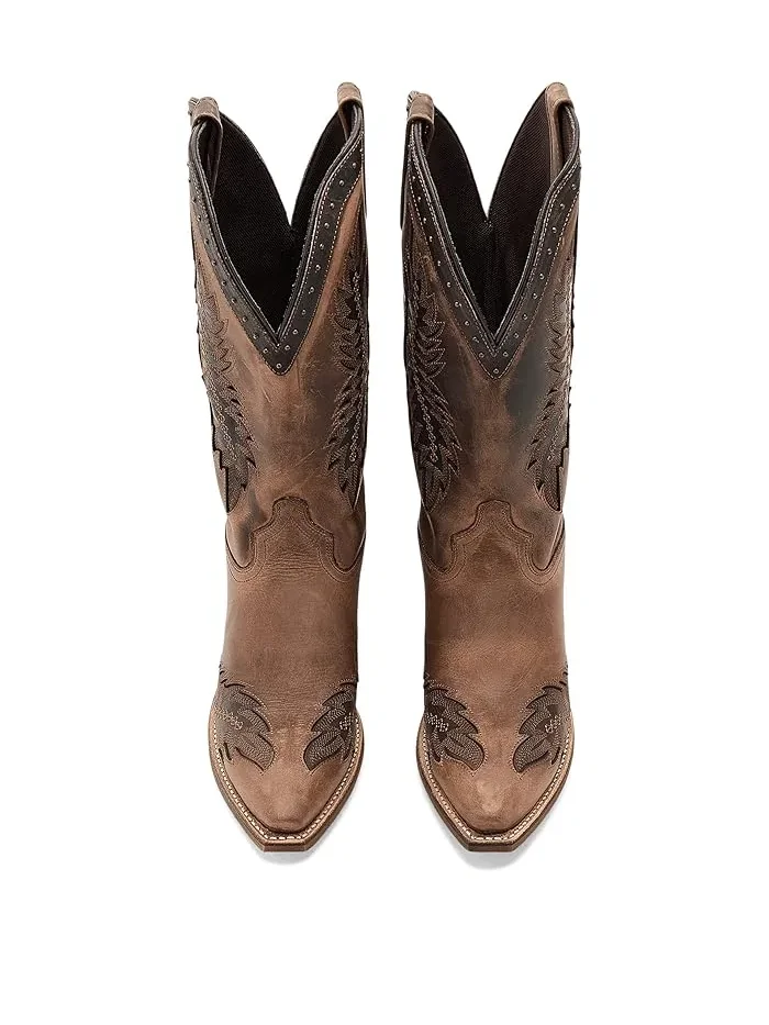 Ботинки ковбойские Laredo Coyote Creek Wide Calf — изображение 2 из 4, бежевый