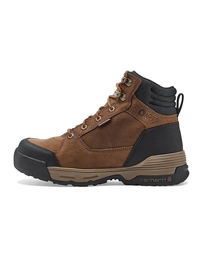 Ботинки водонепроницаемые Force Hd 6" Waterproof Soft Toe Work Boot Carhartt — изображение 4 из 4, коричневый