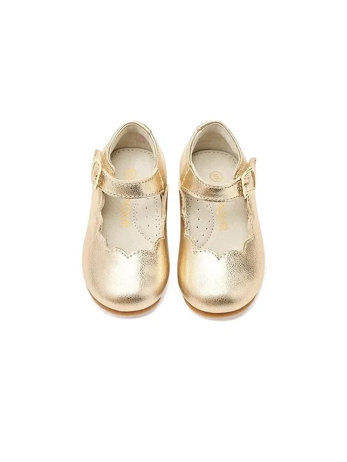 Туфли балетки с декоративной отделкой модель Sonia L'Amour Shoes Kids — изображение 2 из 4, темный темно-синий