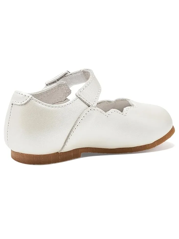Туфли балетки с декоративной пряжкой Sonia L'Amour Shoes Kids — изображение 3 из 4, белый