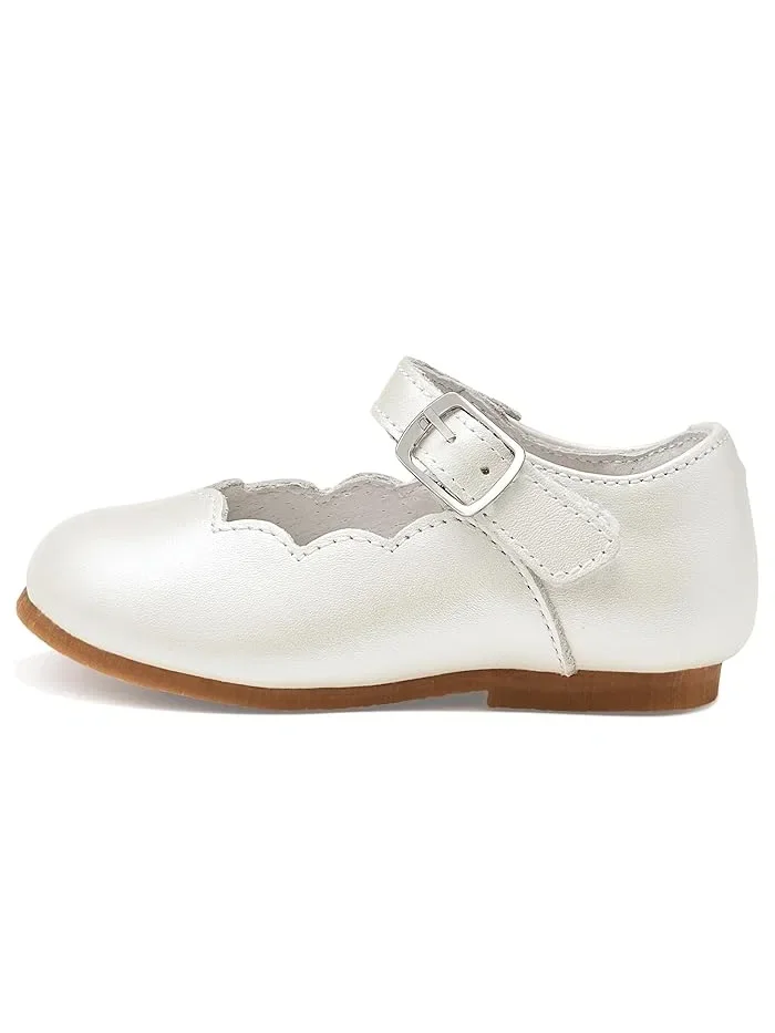 Туфли балетки с декоративной пряжкой Sonia L'Amour Shoes Kids — изображение 4 из 4, белый
