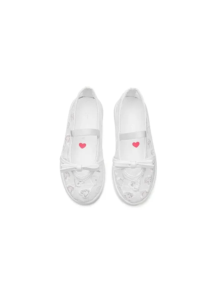 Туфли балетки с бантом Burdie Steve Madden Kids — изображение 2 из 4, белый