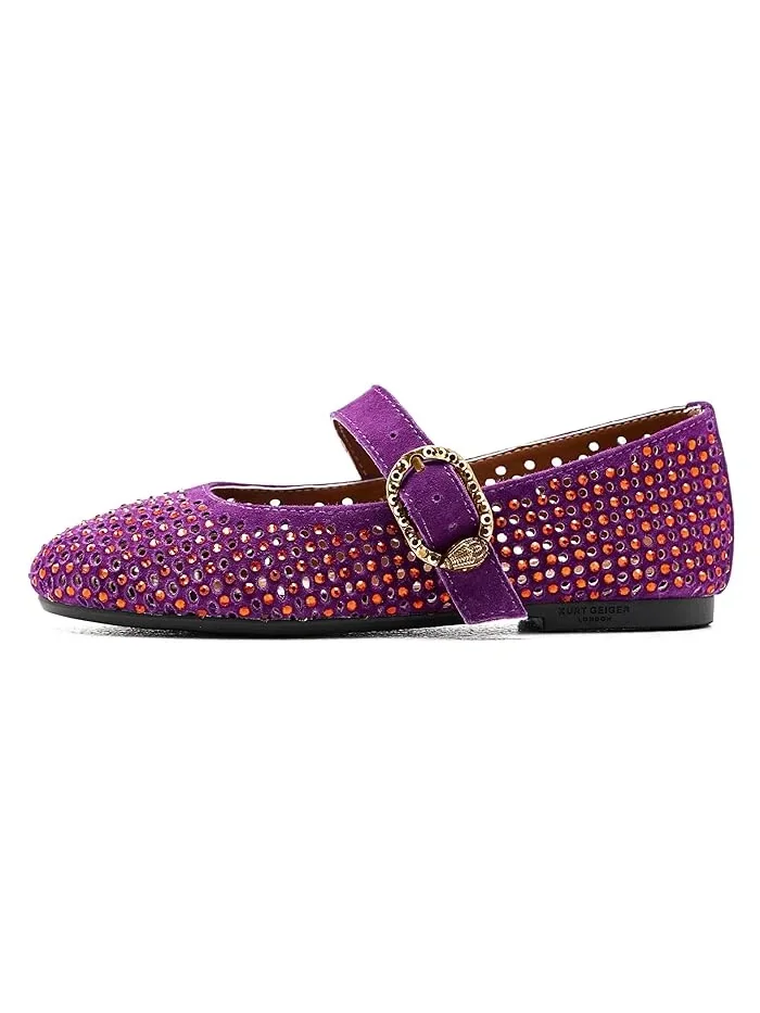 Балетки Mini Mayfair Kurt Geiger London Kids — изображение 4 из 4, глубокий фиолетовый