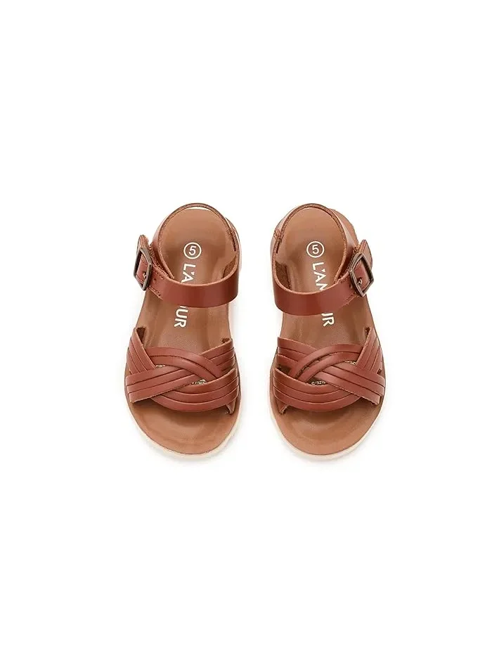 Сандалии кожаные Athena L'Amour Shoes Kids — изображение 2 из 4, белый
