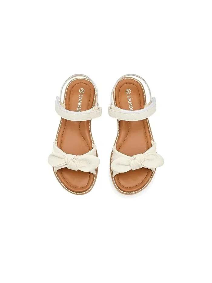 Сандалии с бантом Pamela L'Amour Shoes Kids — изображение 2 из 4, белый