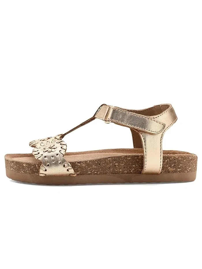 Сандалии с прострочкой Girls Lauren Playground Jack Rogers Kids — изображение 4 из 4, серебристый