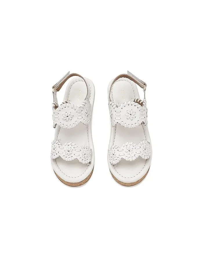 Босоножки на каблуке Lauren High Wedge Jack Rogers Kids — изображение 2 из 4, белый