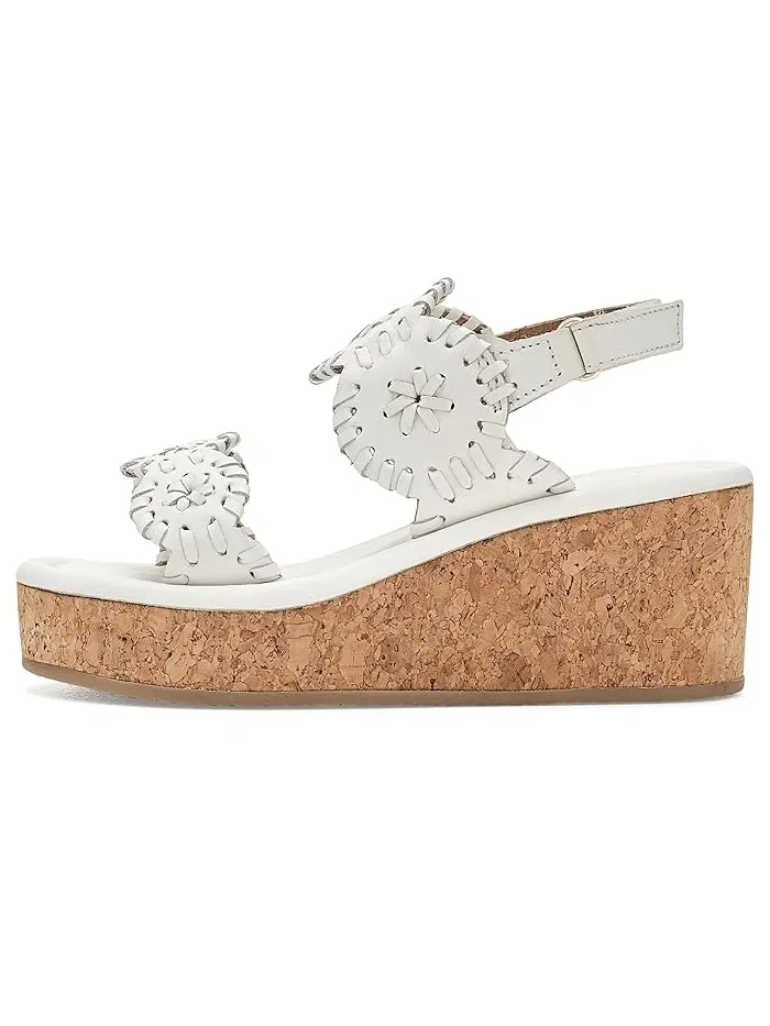 Босоножки на каблуке Lauren High Wedge Jack Rogers Kids — изображение 4 из 4, белый