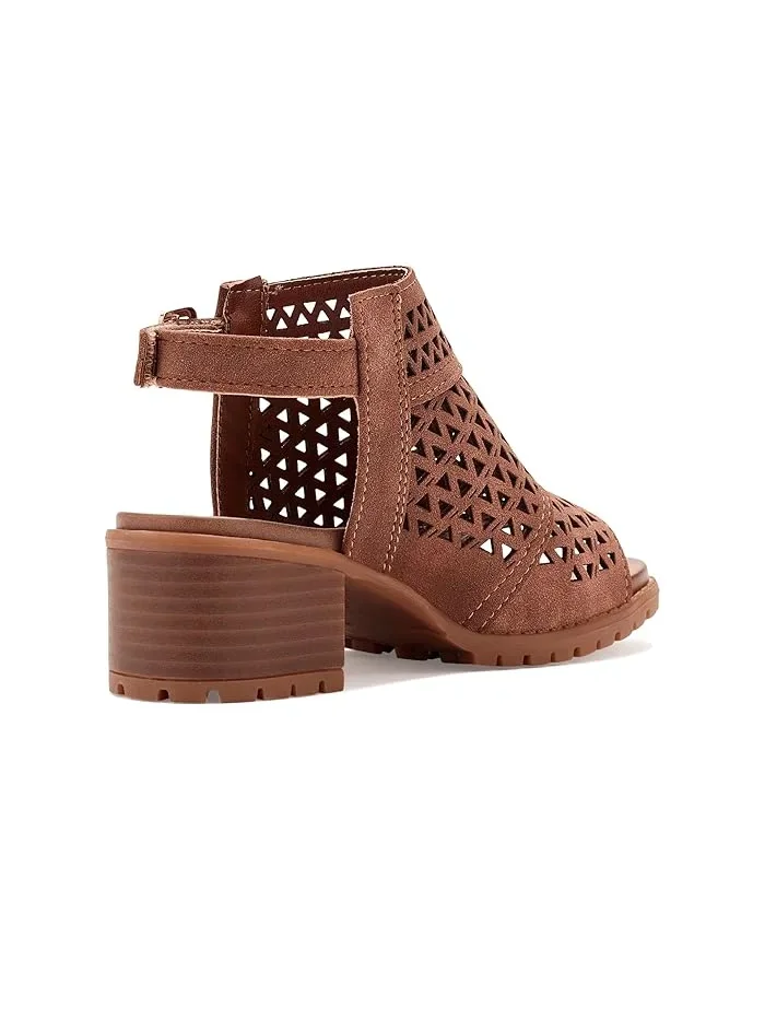 Босоножки на каблуке Mollee Mia Kids — изображение 3 из 4, коричневый