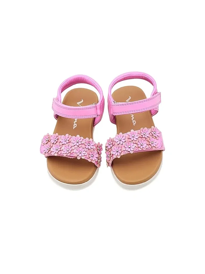 Босоножки с цветочным аппликацией Neriah Nina Kids — изображение 2 из 4, розовый