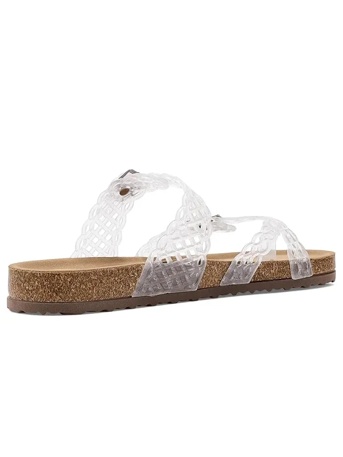 Сандалии блестящие ремешки Beach Steve Madden Kids — изображение 3 из 4, прозрачный