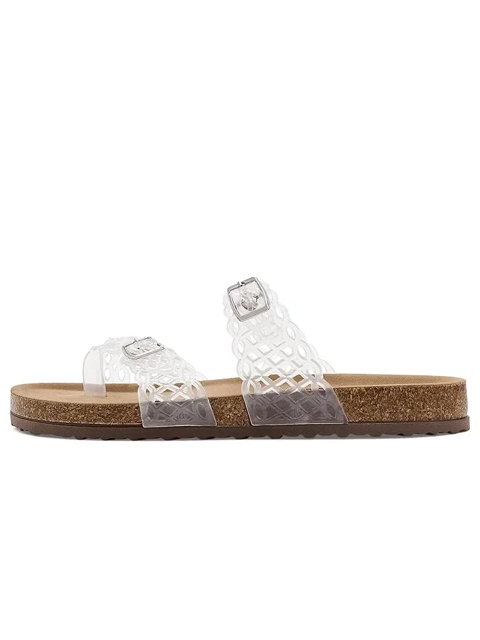 Сандалии блестящие ремешки Beach Steve Madden Kids — изображение 4 из 4, прозрачный
