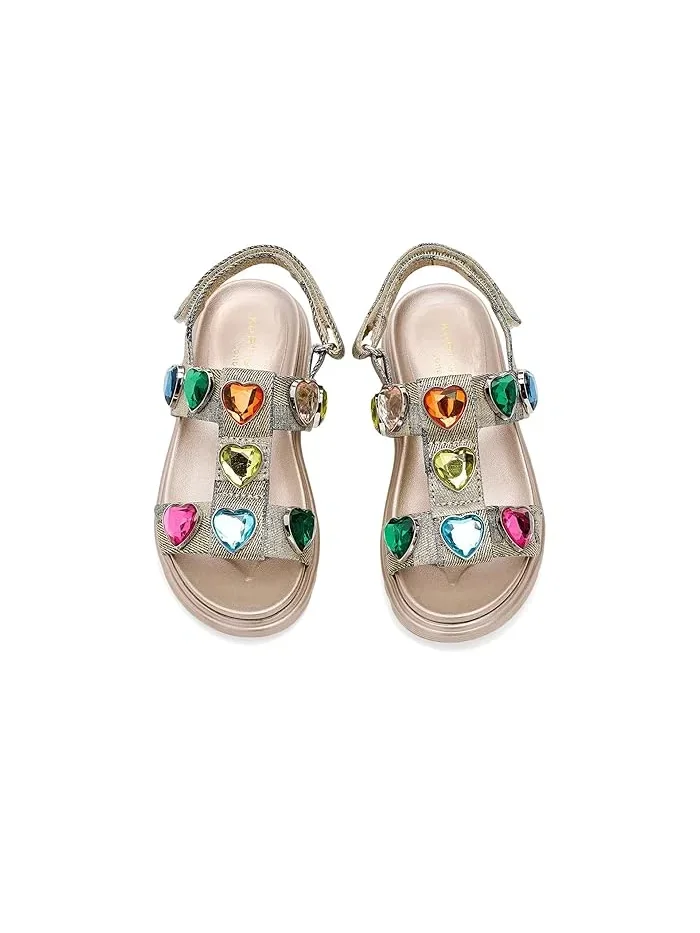 Сандалии с сердечками Mini Orson Hearts Kurt Geiger London Kids — изображение 2 из 4, золото