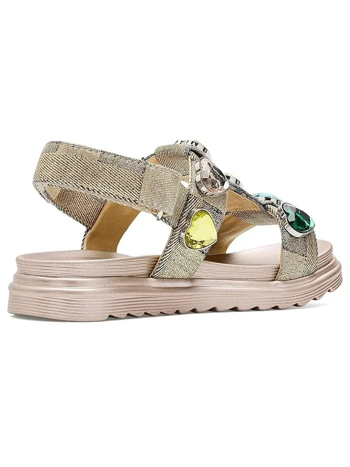 Сандалии с сердечками Mini Orson Hearts Kurt Geiger London Kids — изображение 3 из 4, золото