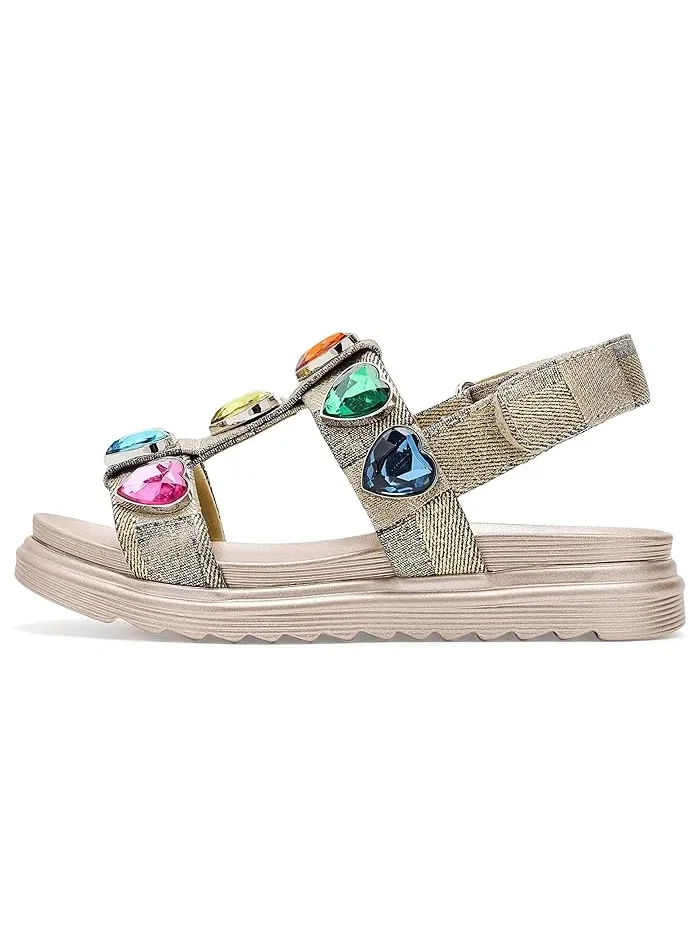 Сандалии с сердечками Mini Orson Hearts Kurt Geiger London Kids — изображение 4 из 4, золото