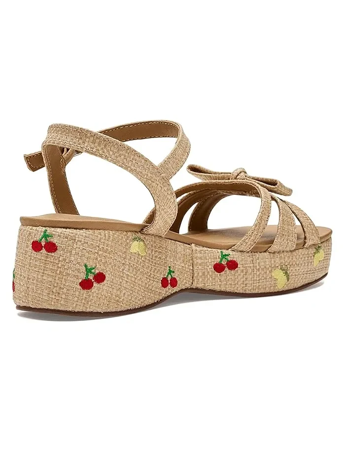 Сандалии flatform с плетеными ремешками Magenta Steve Madden Kids — изображение 3 из 4, натуральный мульти