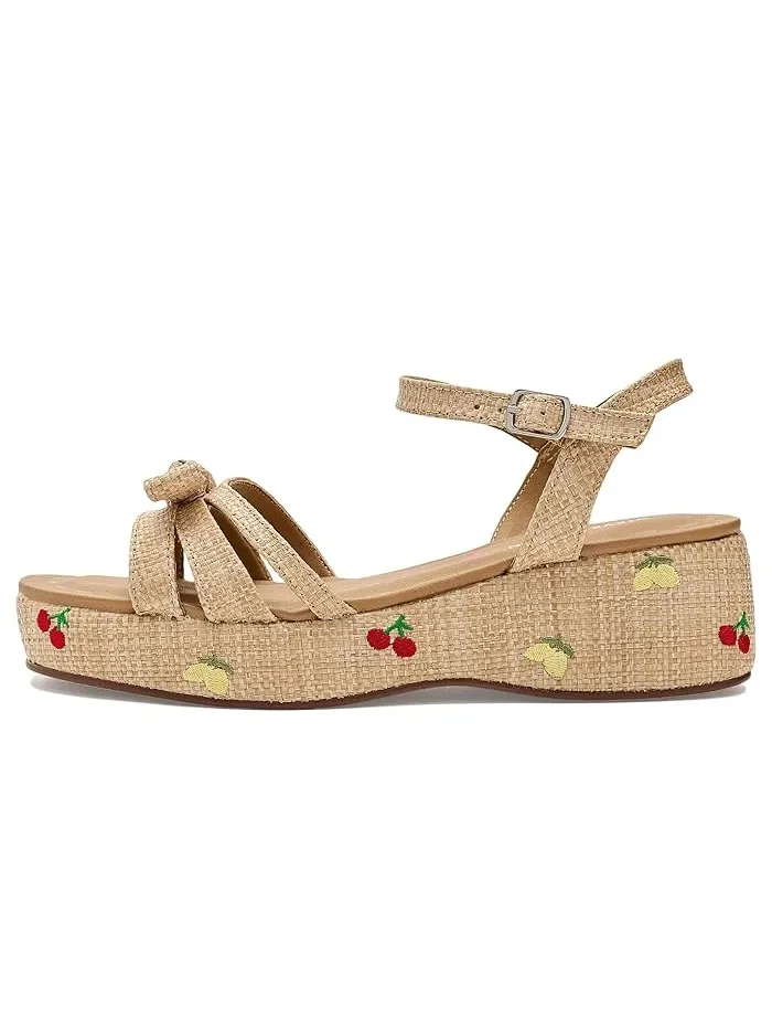 Сандалии flatform с плетеными ремешками Magenta Steve Madden Kids — изображение 4 из 4, натуральный мульти