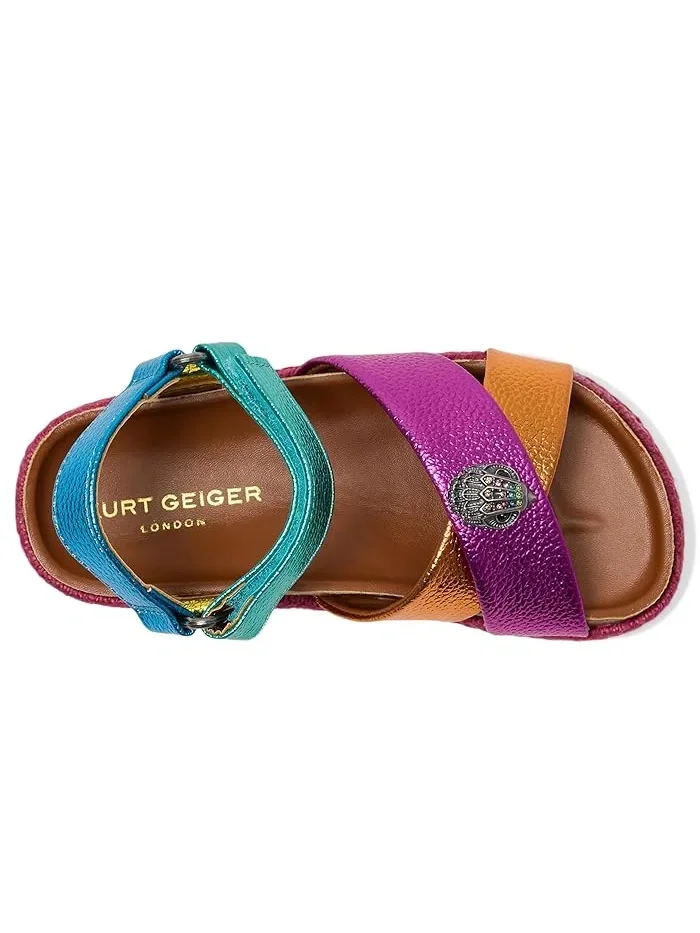 Сандалии с джинсовым ремешком Mini Kensington Kurt Geiger London Kids — изображение 2 из 4, мульти