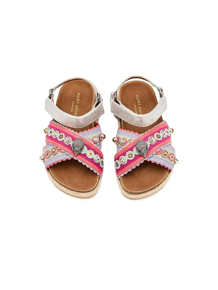 Сандалии с джинсовым ремешком Mini Kensington Kurt Geiger London Kids — изображение 2 из 4, мульти