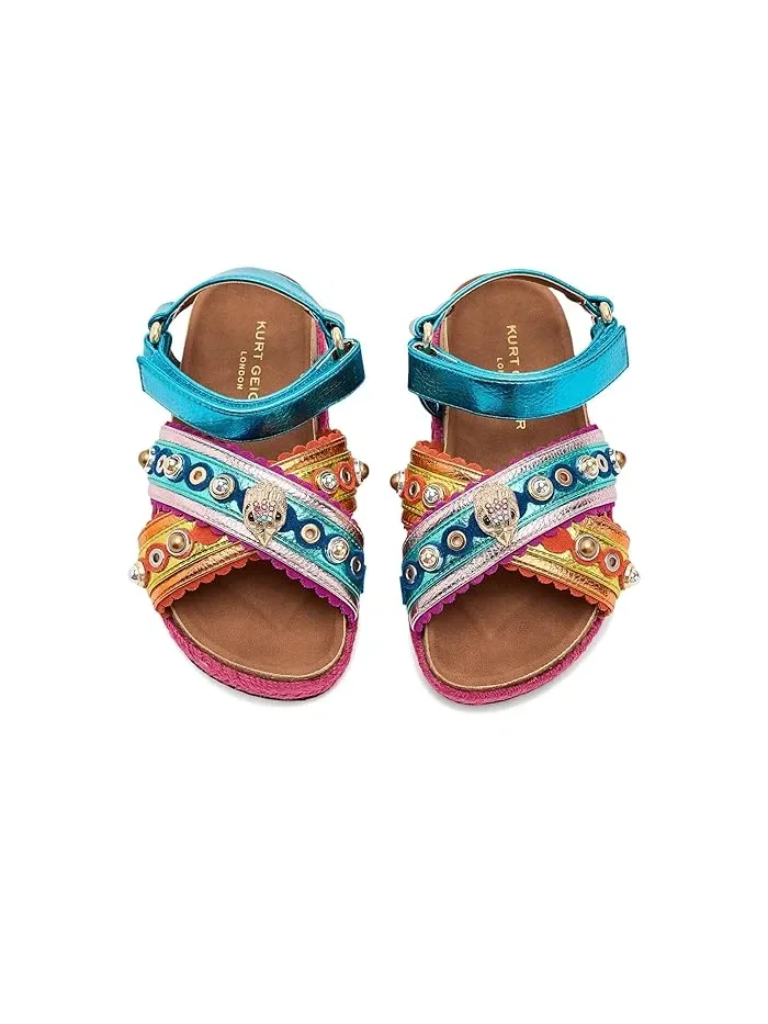 Сандалии-эспадрильи с джинсовым ремешком Mini Kensington Kurt Geiger London Kids — изображение 2 из 4, мульти