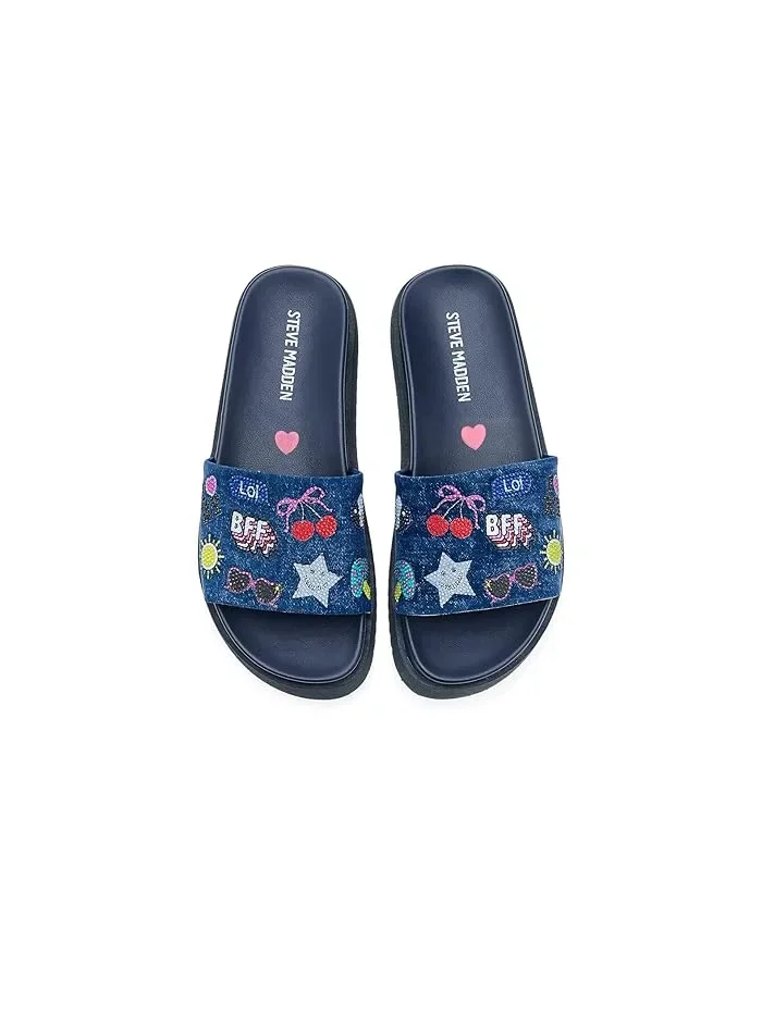 Сандалии с вышивкой Fifii Steve Madden Kids — изображение 2 из 4, джинсовый синий